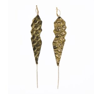 BOUCLES D’OREILLES CROC BRONZE