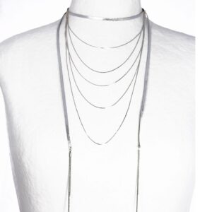 COLLIER ECHARPE ARGENT