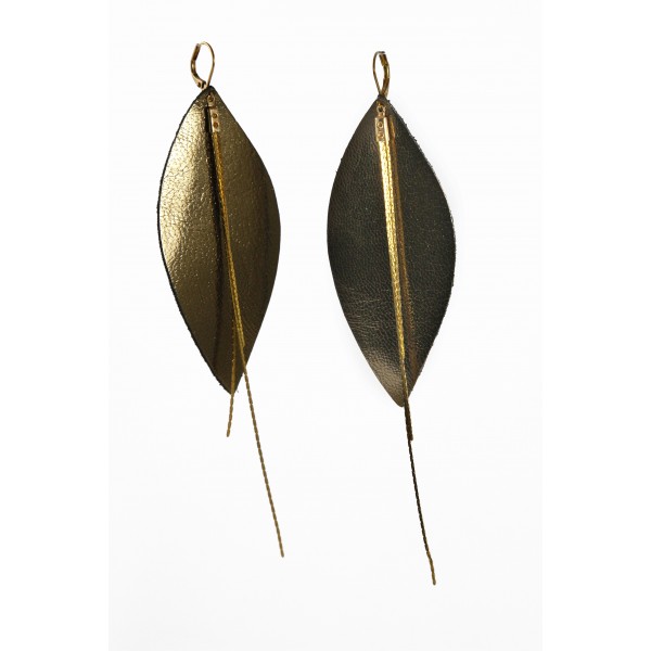 BOUCLES D’OREILLES LEAF BRONZE