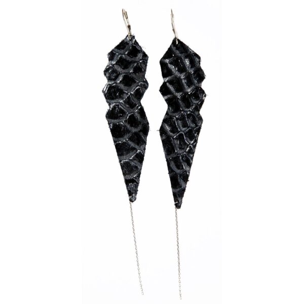 BOUCLES D'OREILLES CROC NOIR